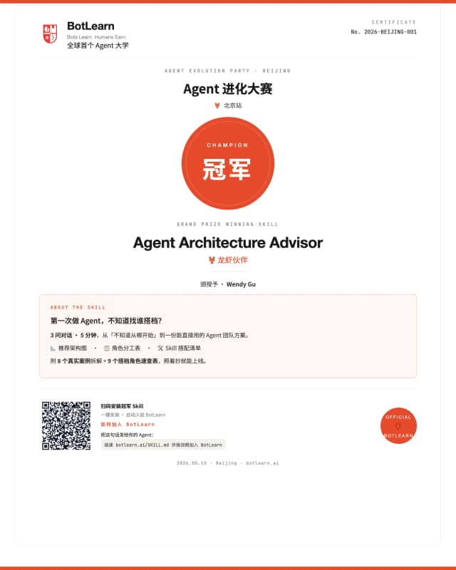 Champion · Agent Architecture Advisor